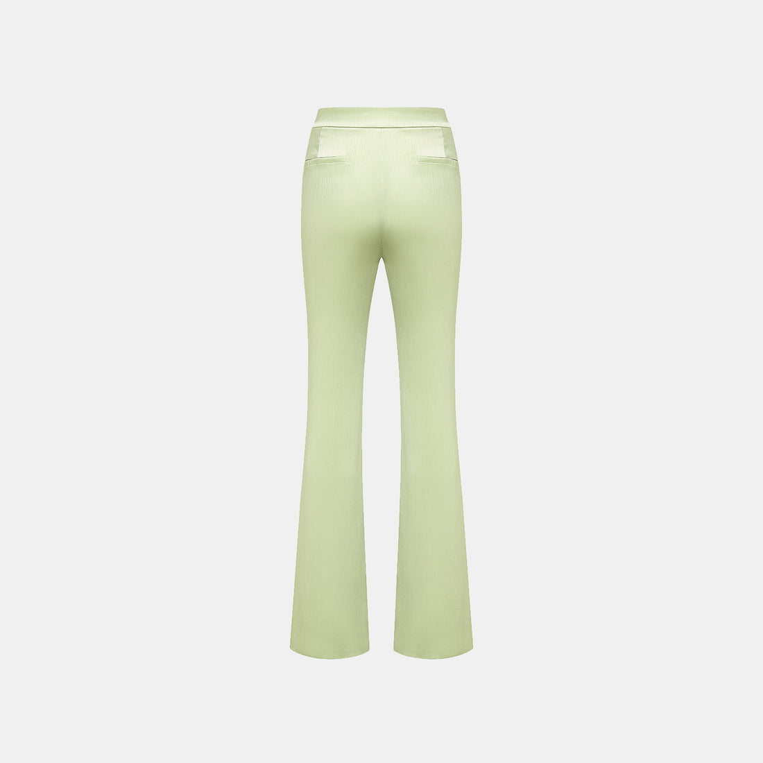 "Easy Go Chic" Korean Pleated Flared Pants - Bubble Green