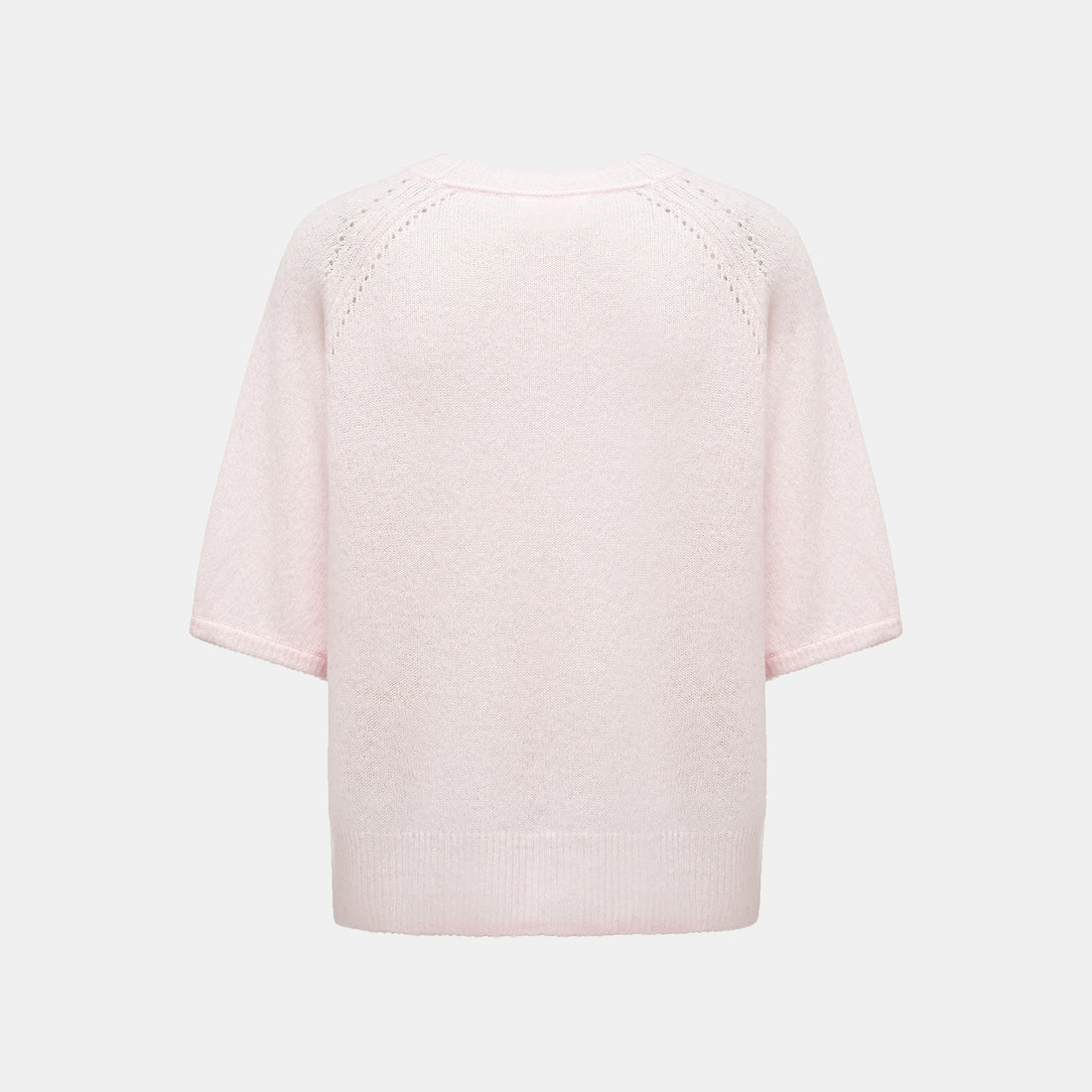Autumn Diary Silk Cashmere Half Sleeve Top—Rose Water