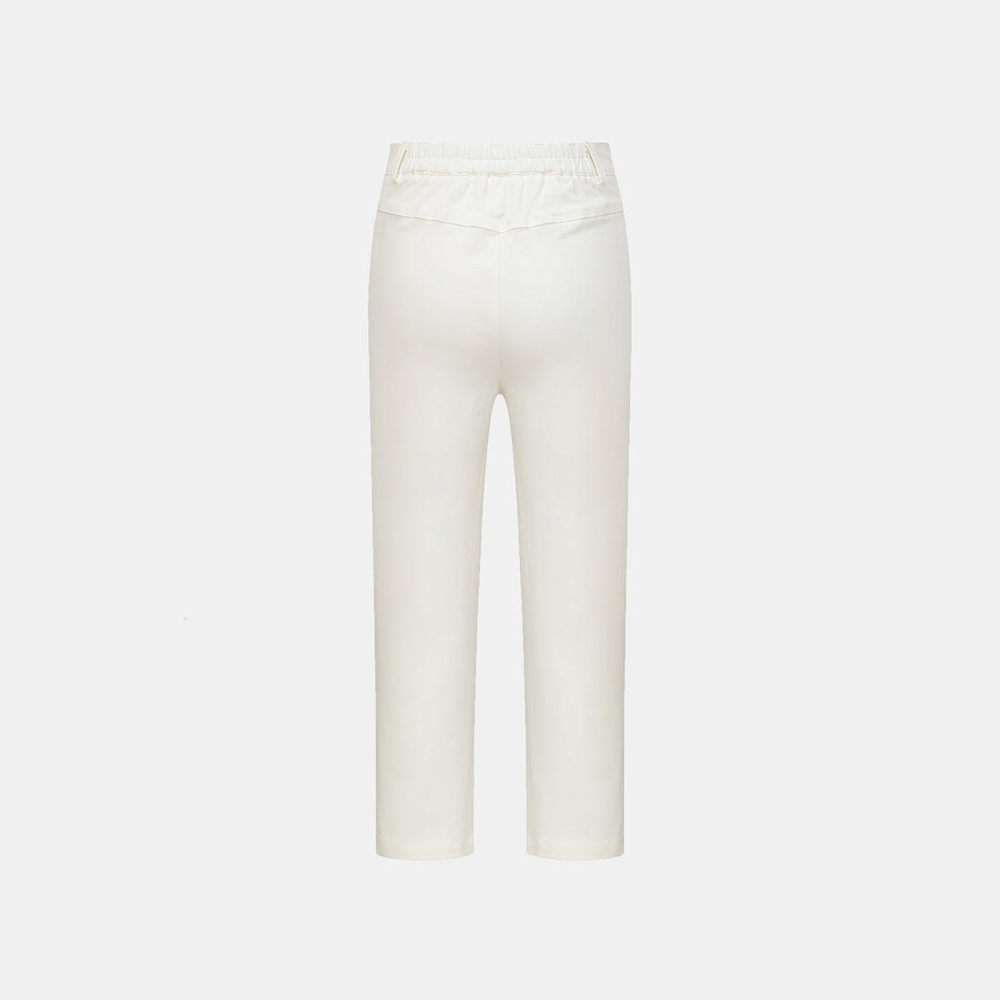 "Easy-go Chic" Premium High Stretch Cotton Denim Cropped Pants - White