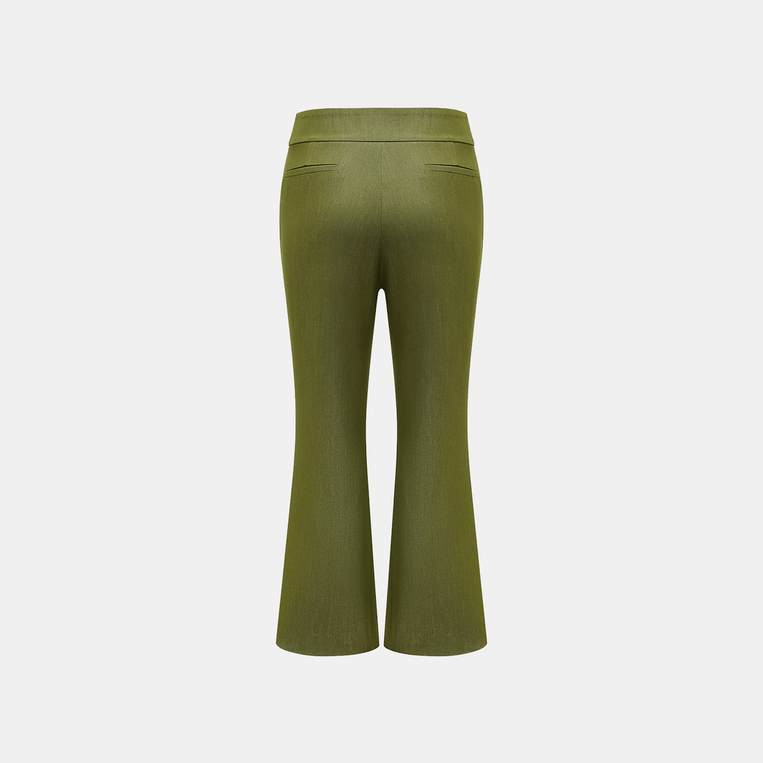 "Weekend at Monaco." Italian textured fabric flared pants - Pistachio