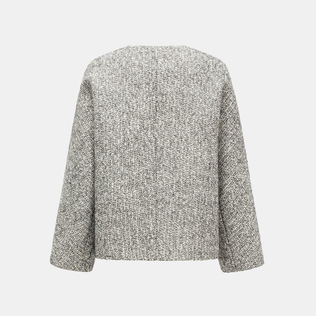 "Chelsea Citywalk." Tweed Oversized Jacket—Ashen Radiance