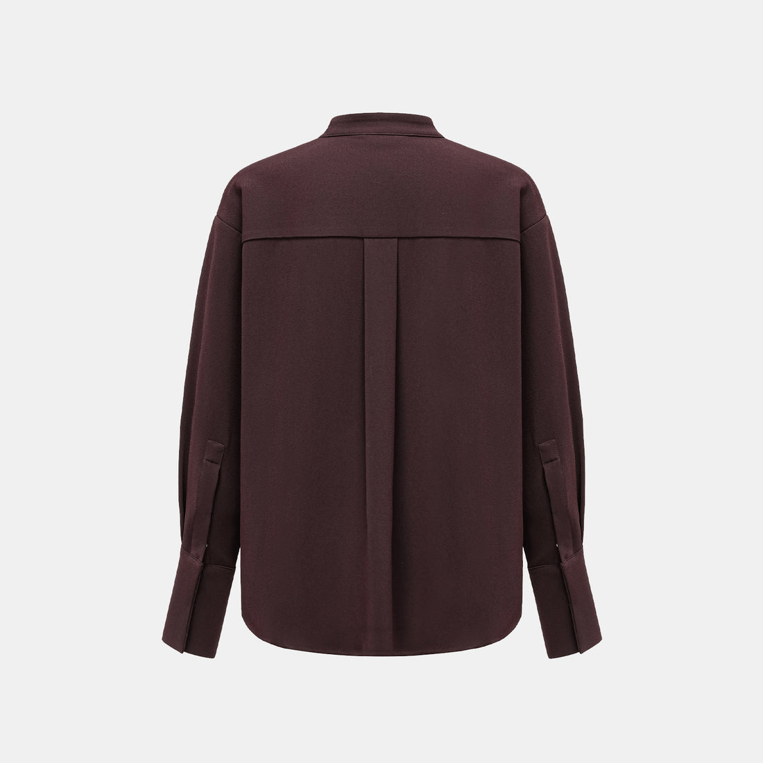 “Daytime Elegance” Textured Acetate Shirt—Leather Brown