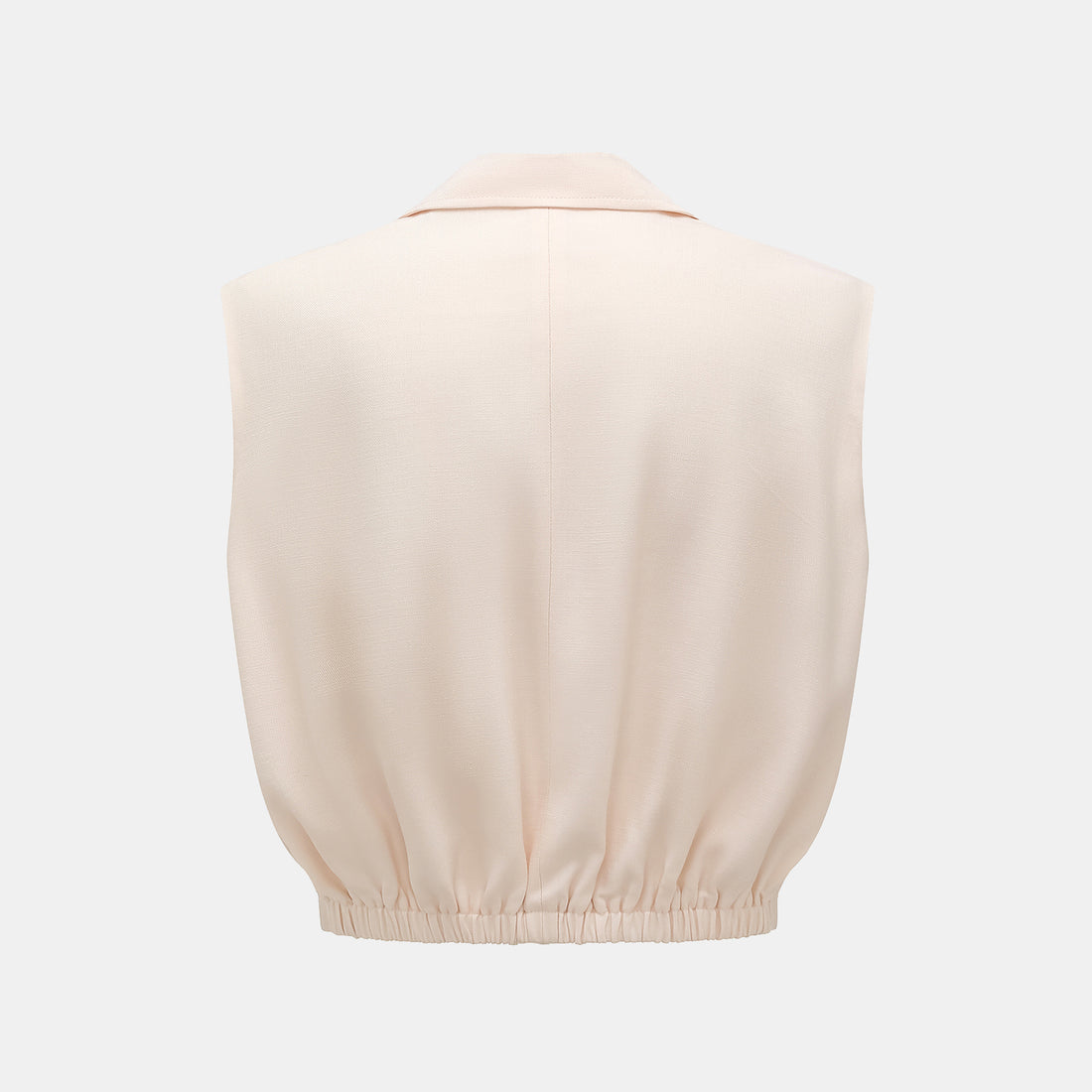 "Weekend at Monaco." Special bamboo texture acetate vest - Ivory