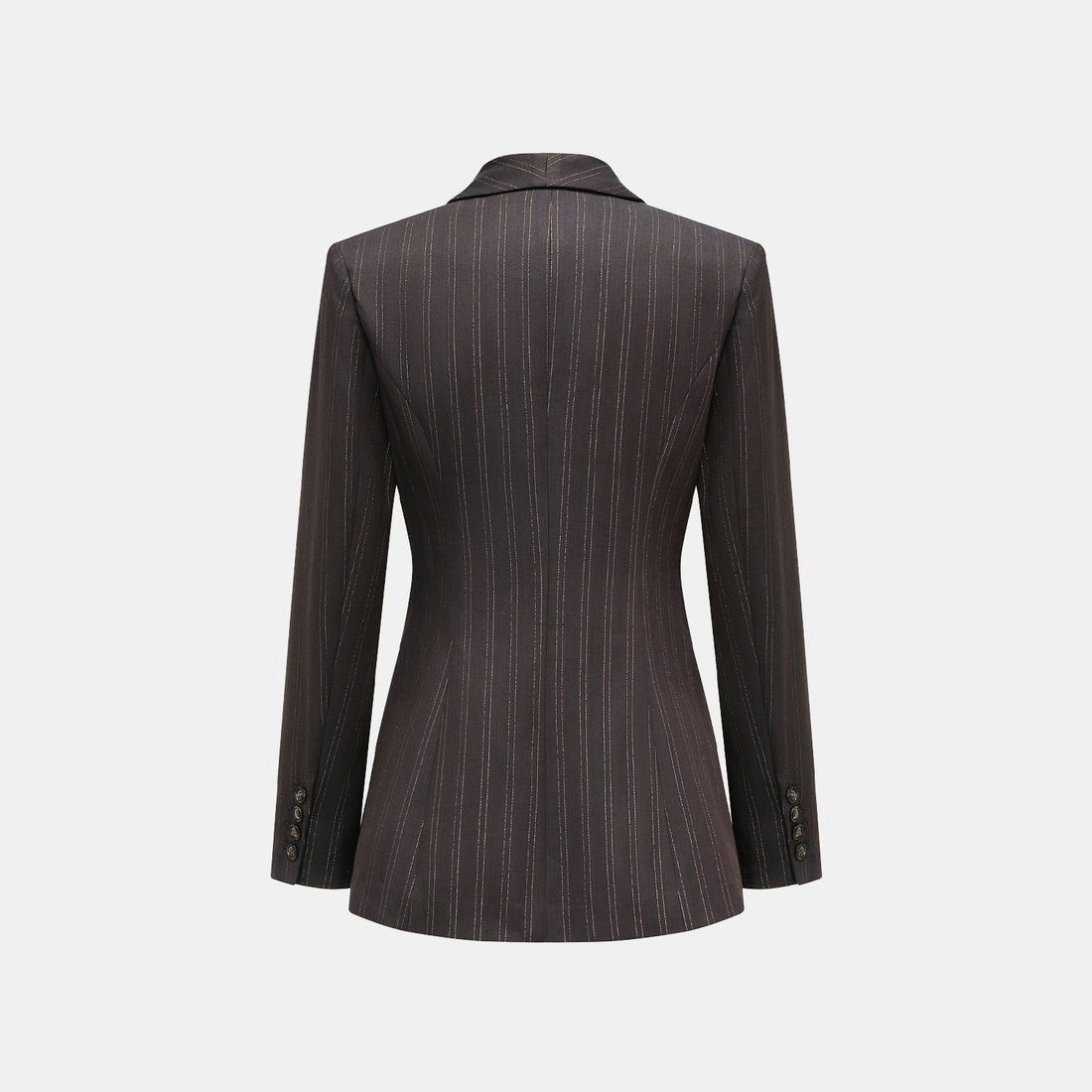 "Speak Sleek." Italian gold weaving craft straight three-dimensional tailoring suit jacket—Ink