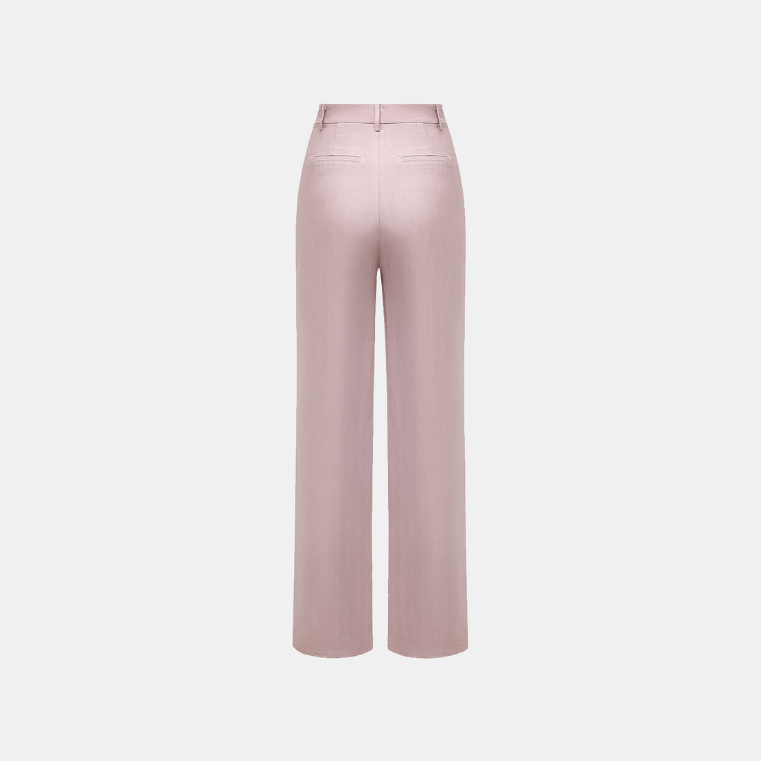 "Speak Sleek" 奢華輕薄麻感肌理醋酸立體剪裁寬褲—Pink