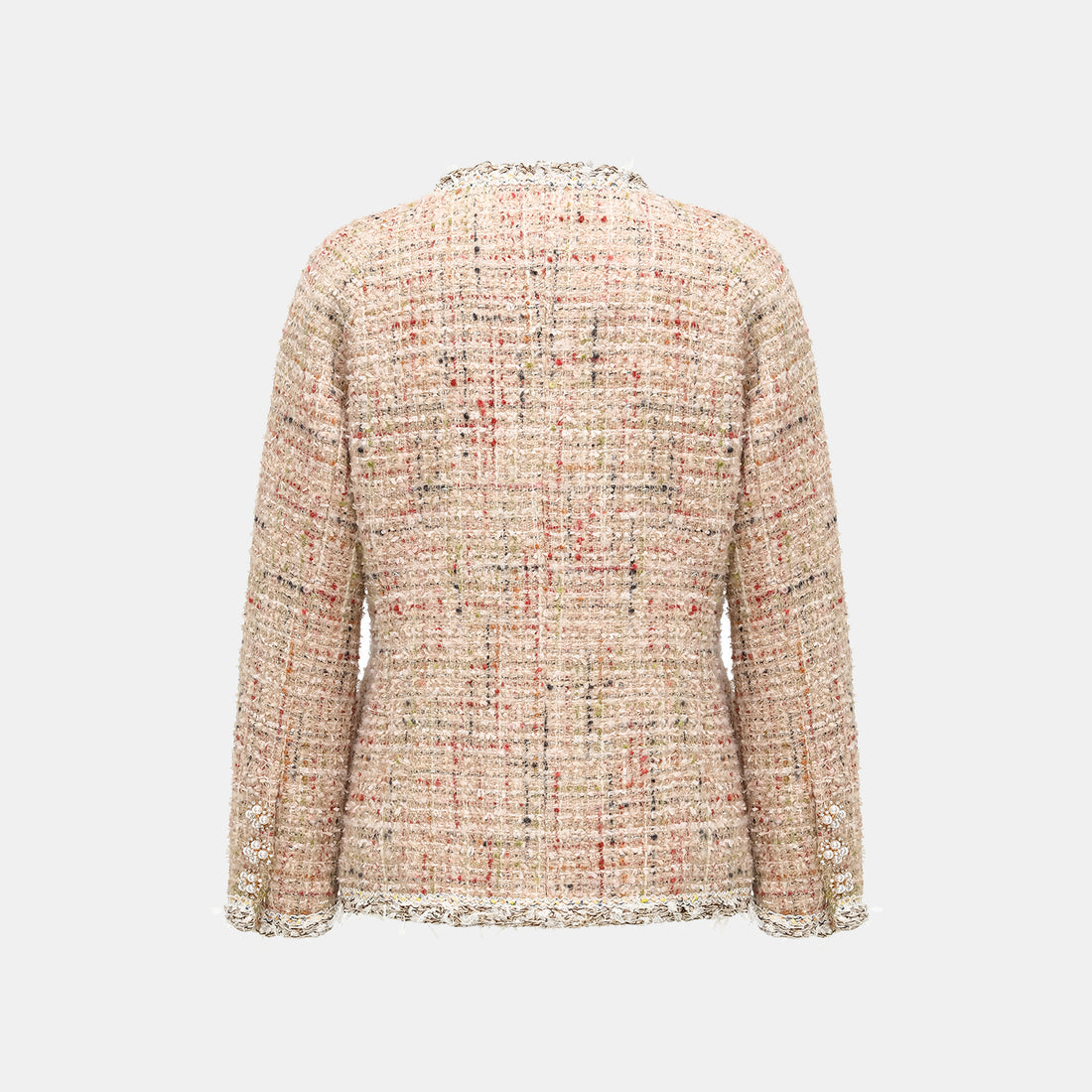 “Chelsea teatime.” Classic No.4 tweed jacket—Berry latte