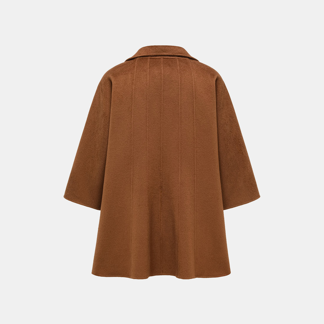 "Winter Diary" 100% Cashmere Double-faced Long Pile Craft Short Coat - Caramel