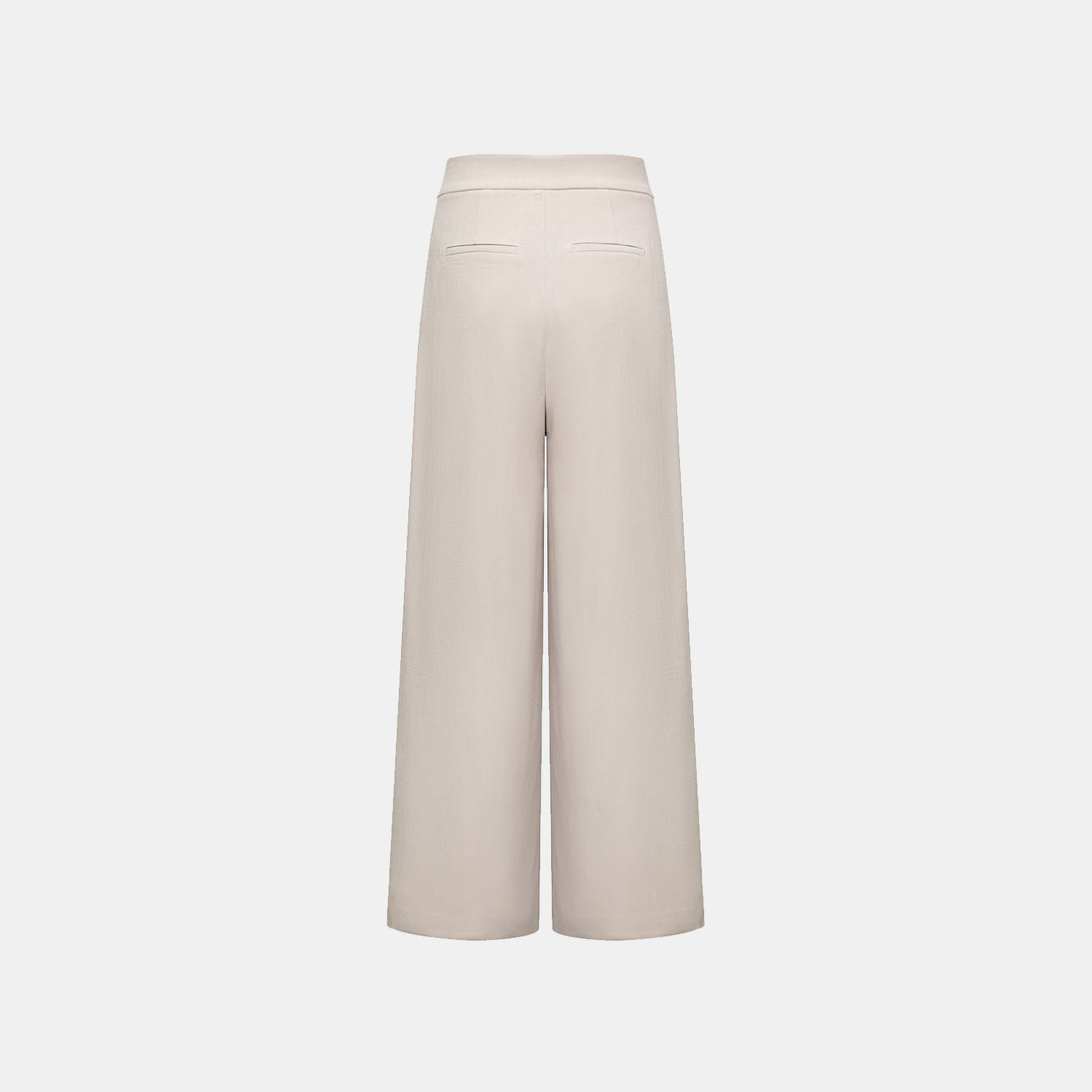 "Autumn Diary" Korean super stretch drape texture fabric special cut wide leg trousers - gray and white