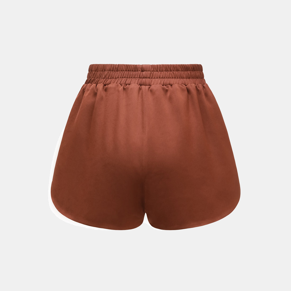 "Easy-go Chic" Heavy Acetate Lounge Shorts—Honey Brown