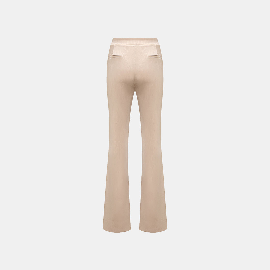 "Easy Go Chic" Korean pleated fabric flared pants - nude gold