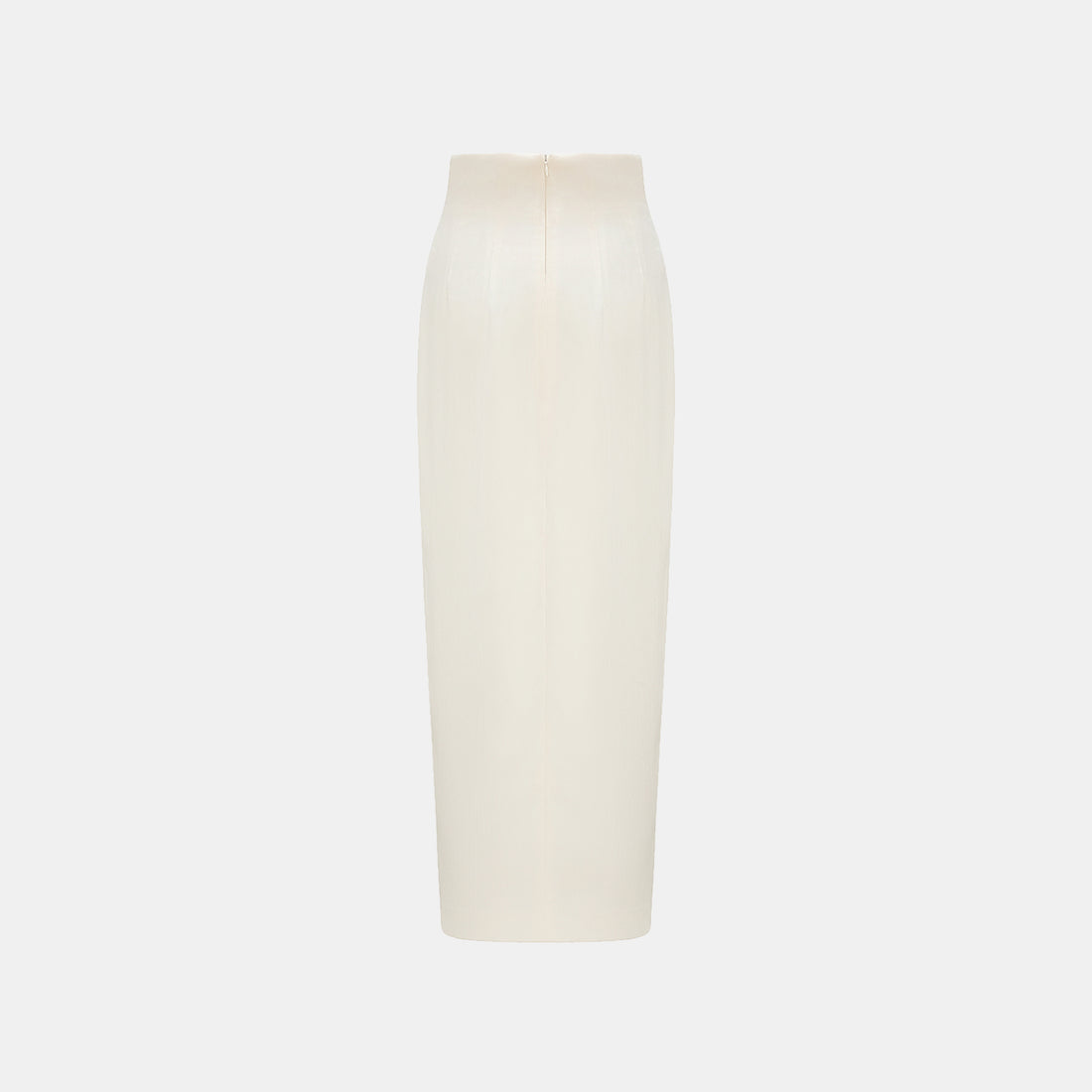 "Easy Go Chic" Korean Pleated Fabric Pencil Skirt - Original White