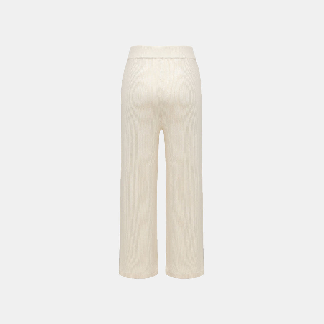 "Spring diary." Silk Cashmere knitted three-dimensional pleated wide-leg pants—Ivory