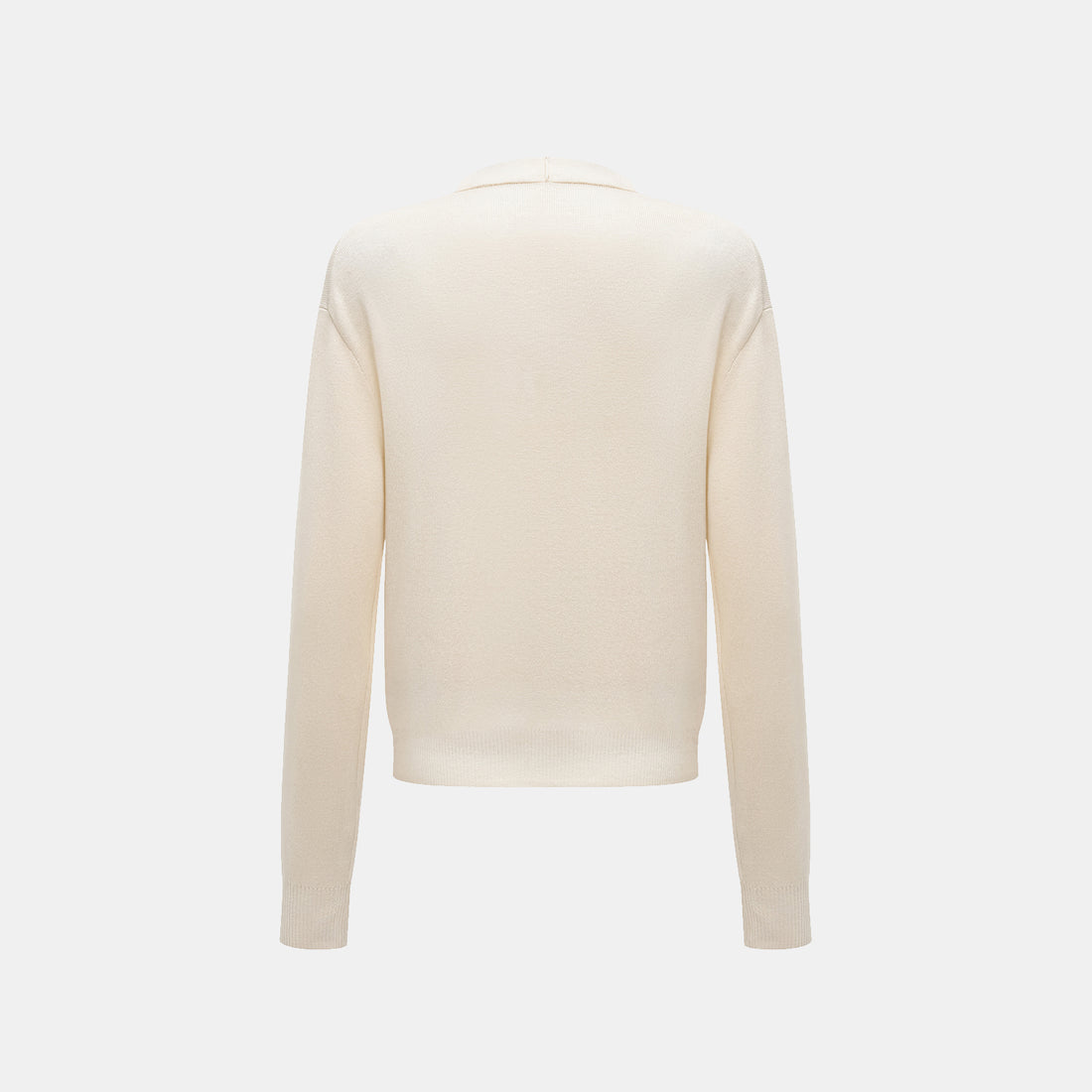 "Spring diary." Silk Cashmere V-neck top—Ivory