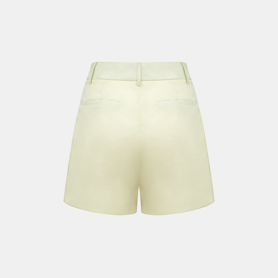 "Intellectual Moment" Tencel Satin Chiffon Shorts - Goose Yellow