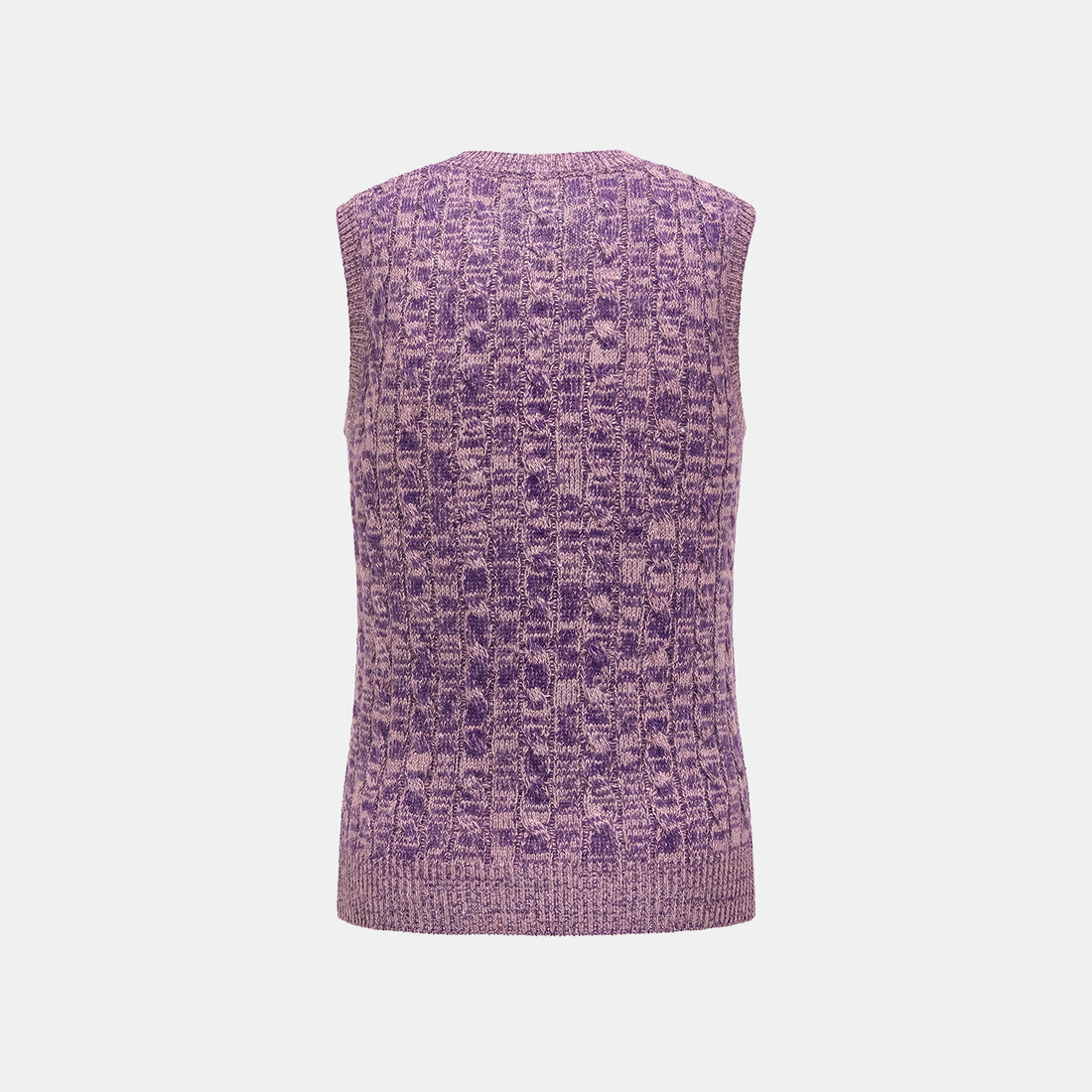 "Winter diary." 100% Cashmere Sequined Cable Knit Vest—Charm