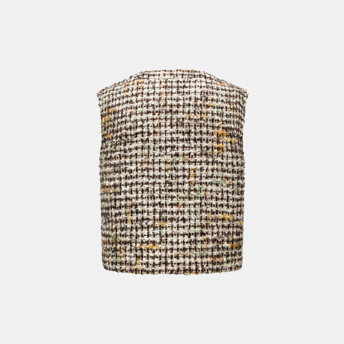 "Breeze boucle" British top light tweed vest - Caramel Drizzle