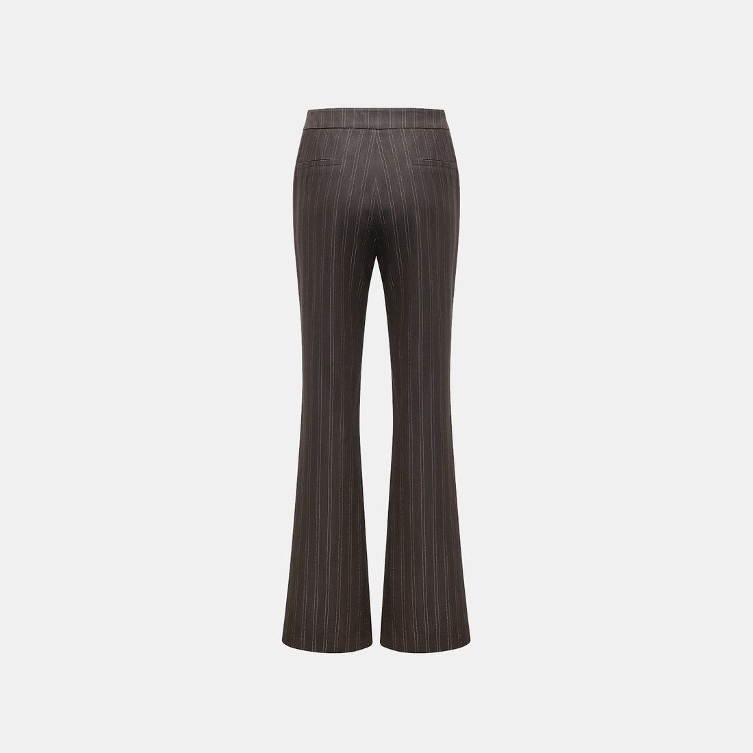 "Speak Sleek." Italian gold weaving straight flared pants—Ink