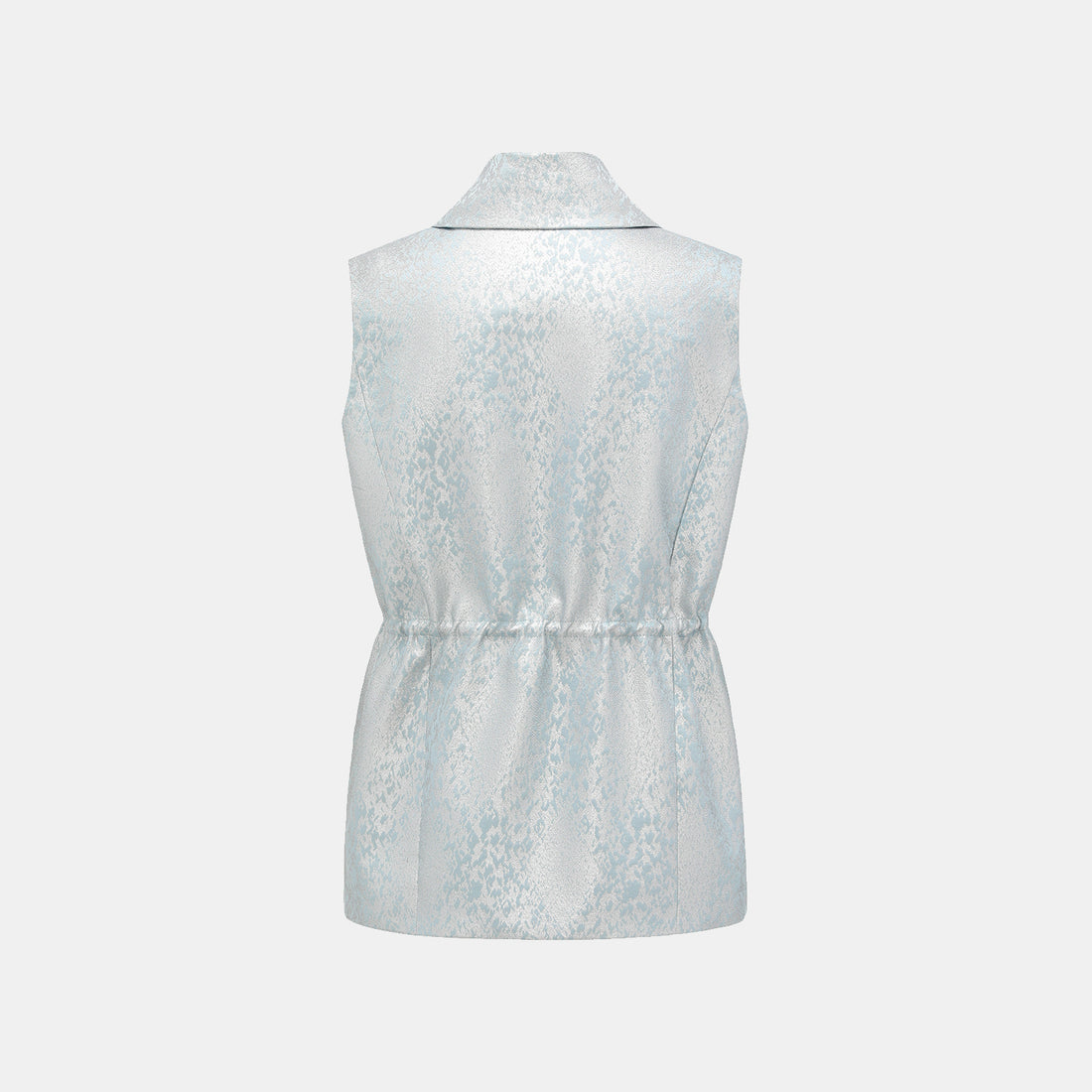"Spring" Spanish jacquard hunting waistcoat vest - Shadow blue floating light