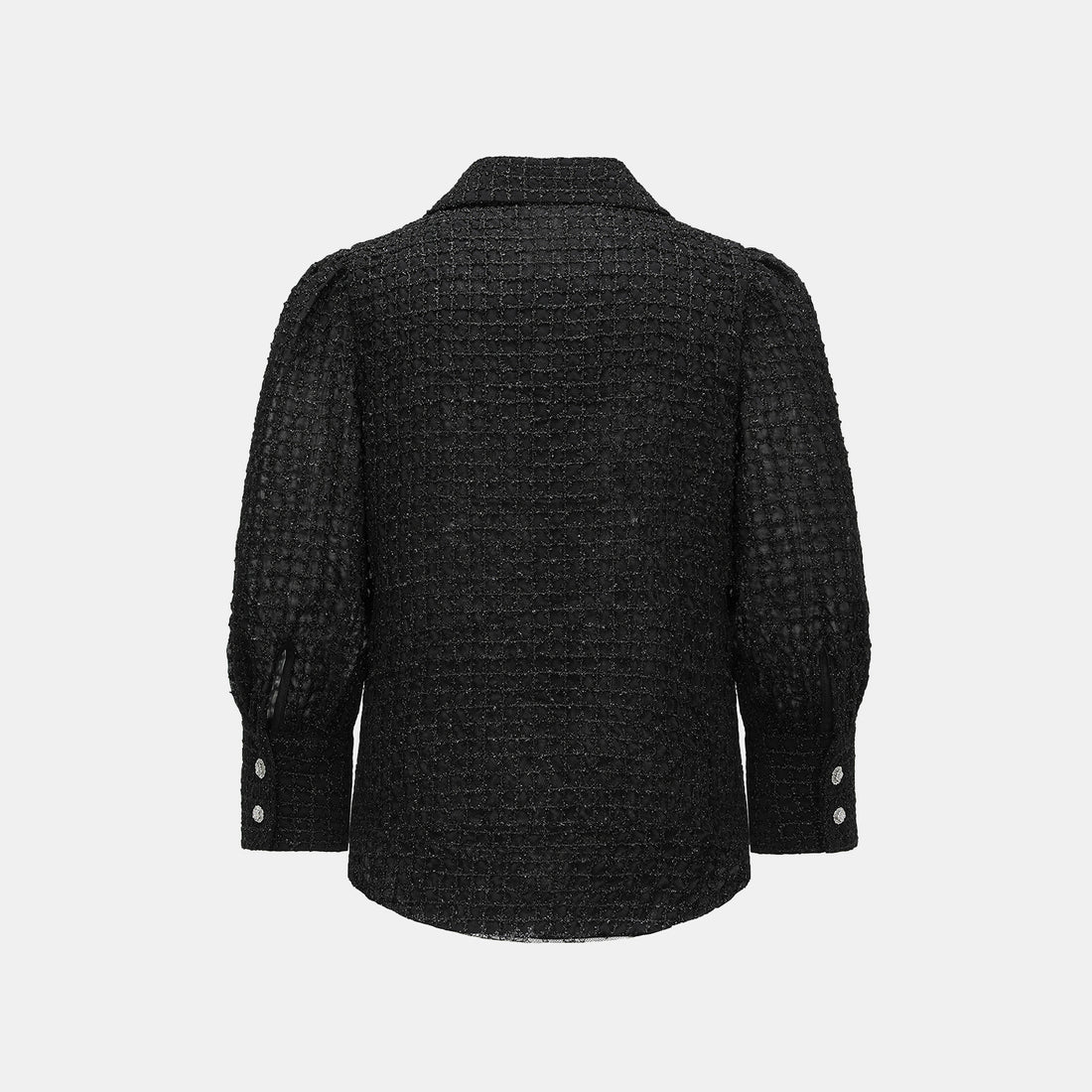 "Mayfair Datenight" Jacquard Lace Shirt—Midnight