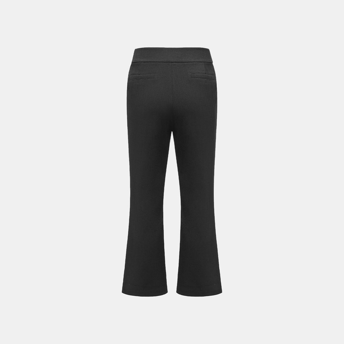 "Autumn Diary" Korean super stretch drape texture fabric waist trousers - black