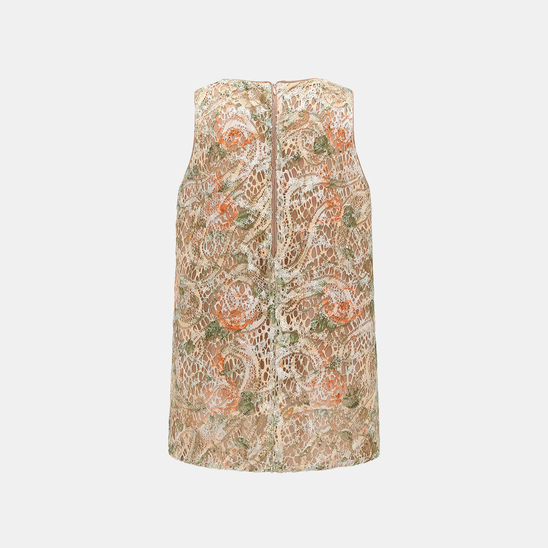 "Imperial Garden Teatime" Italian luxury embroidered lace vest - Teatime