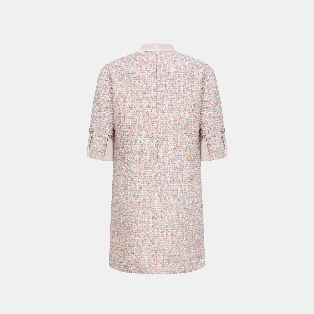 "Chelsea Tea Time" tweed faux two-piece dress—Sparkle.