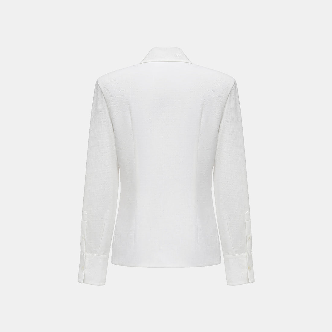 "Easy go Chic" Waffle Shoulder Pad Shirt/Shorts Set - White