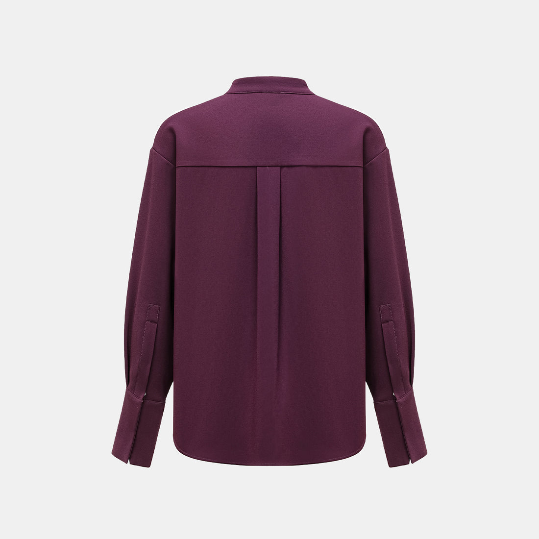 "Daytime Elegance" Textured Acetate Shirt - Grape Purple