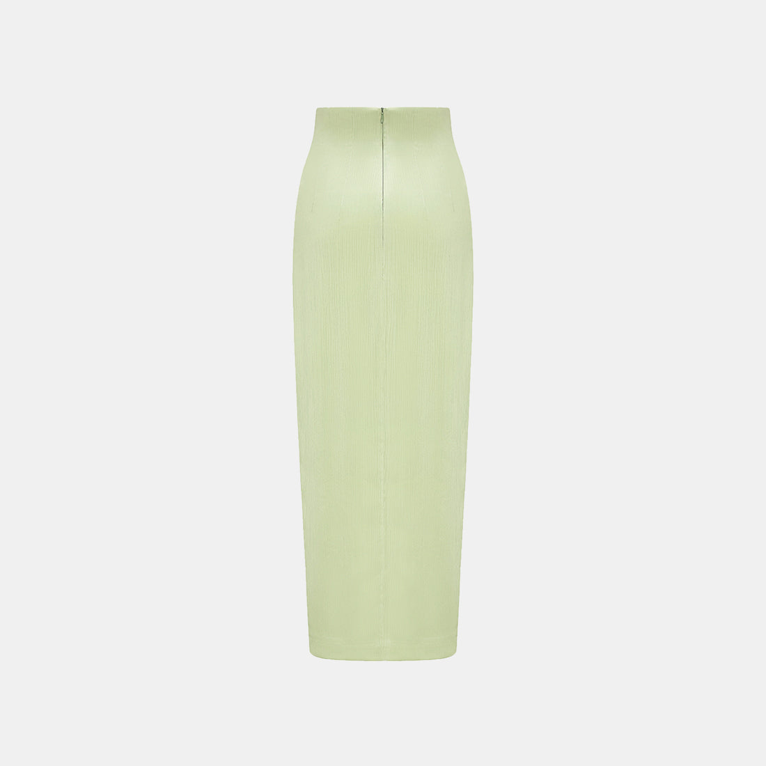 "Easy Go Chic" Korean Pleated Fabric Pencil Skirt - Bubble Green