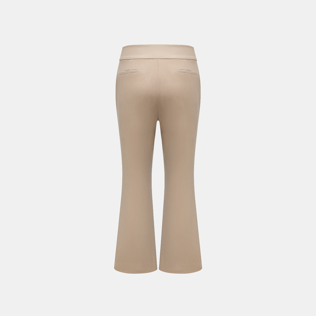 "Weekend at Monaco." Italian textured fabric flared pants - Taupe