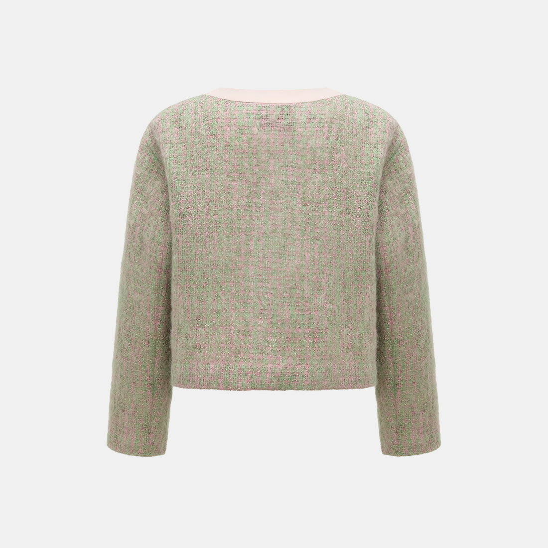 "Breeze boucle" British top light tweed No.8 coat - Easter Garden