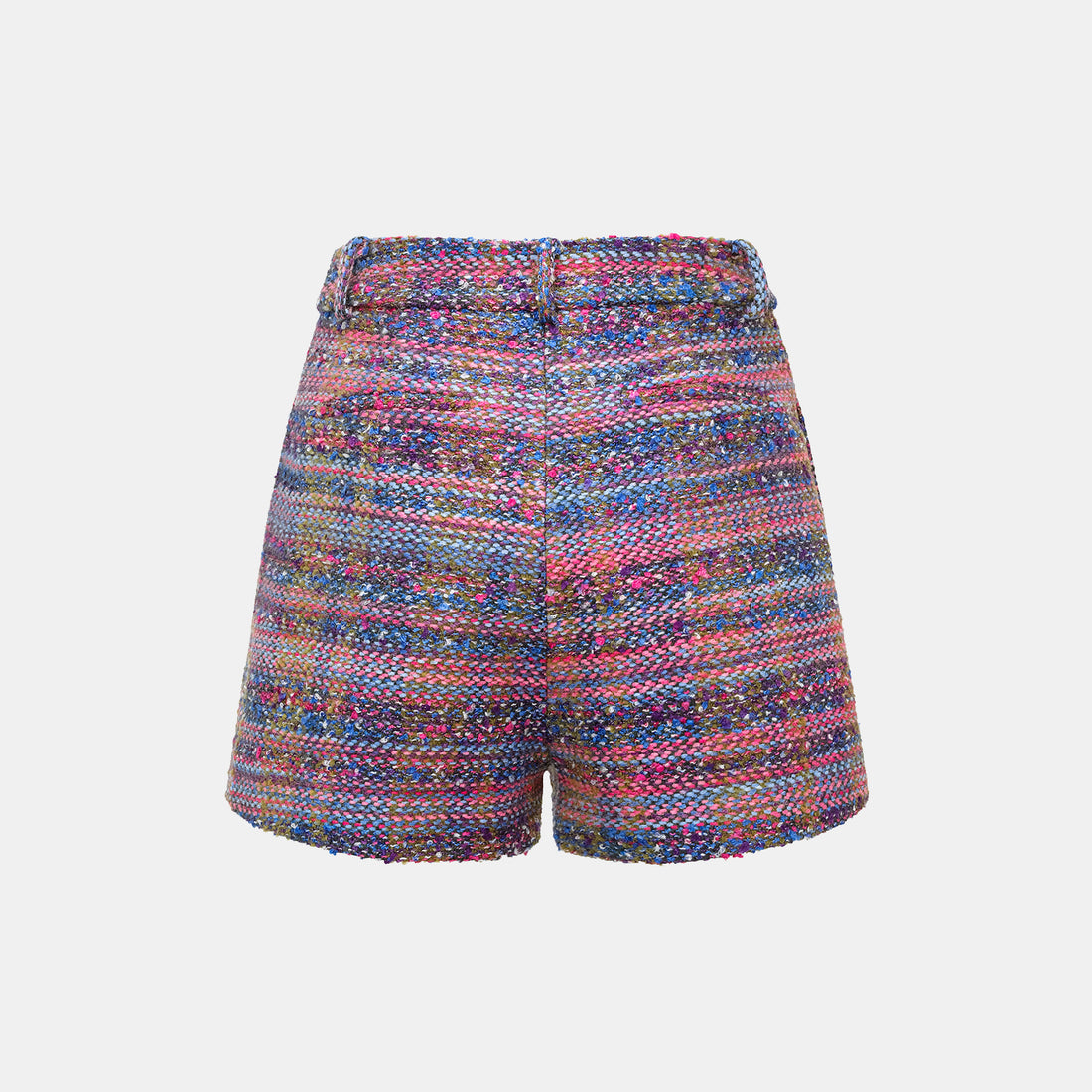 “Chelsea teatime.” Tweed shorts—Berry Happy
