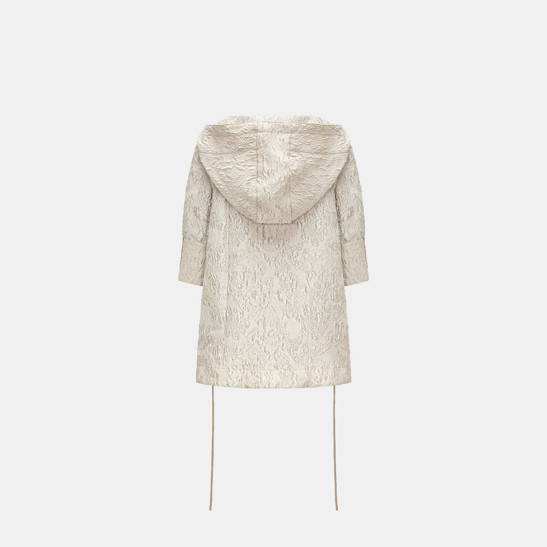 "Spring Outing" Jacquard Hooded Drawstring Top—Sunlight