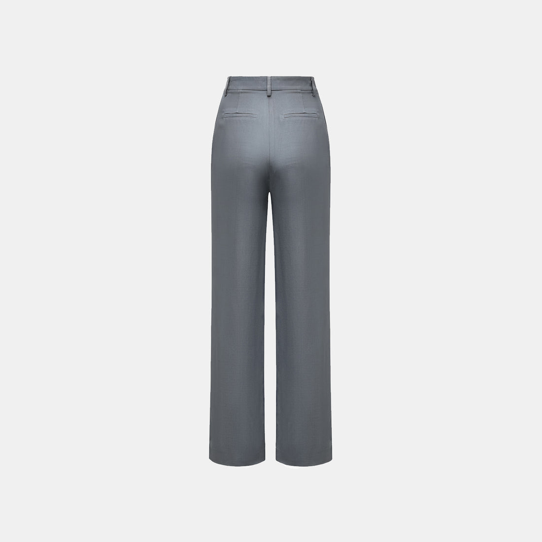 "Speak Sleek" Luxury Lightweight Linen Textured Acetate Three-Dimensional Tailored Wide Pants—Cloud