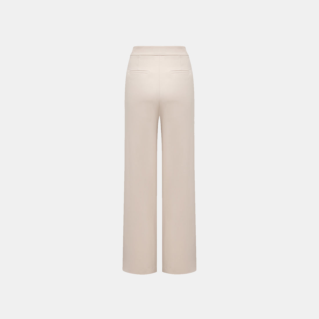 "Easy-go Chic" Textured Acetate 3D Tailored Wide Pants—Beige