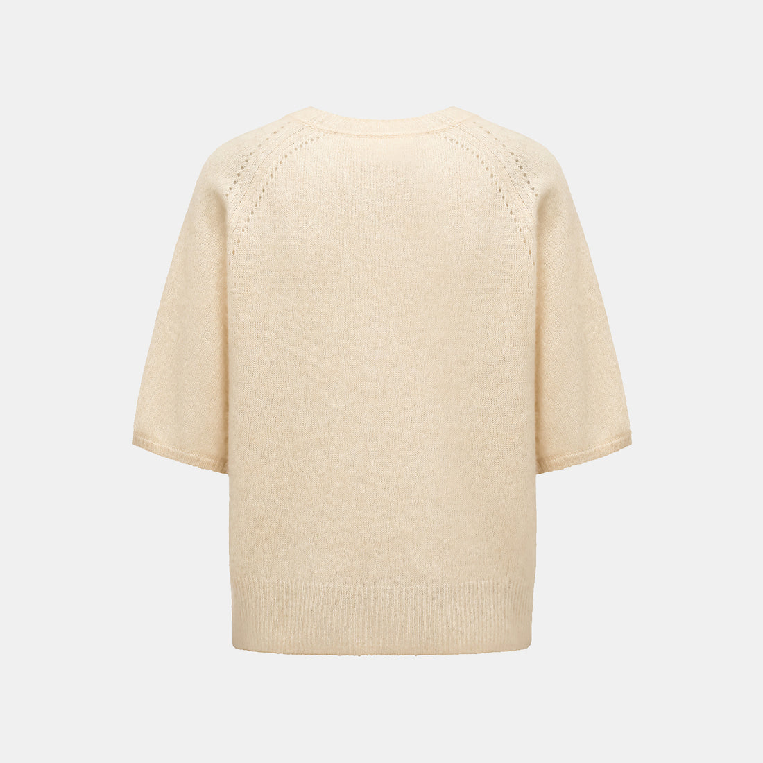 Autumn Diary Silk Cashmere 3/4 Sleeve Top—Vanilla Cake