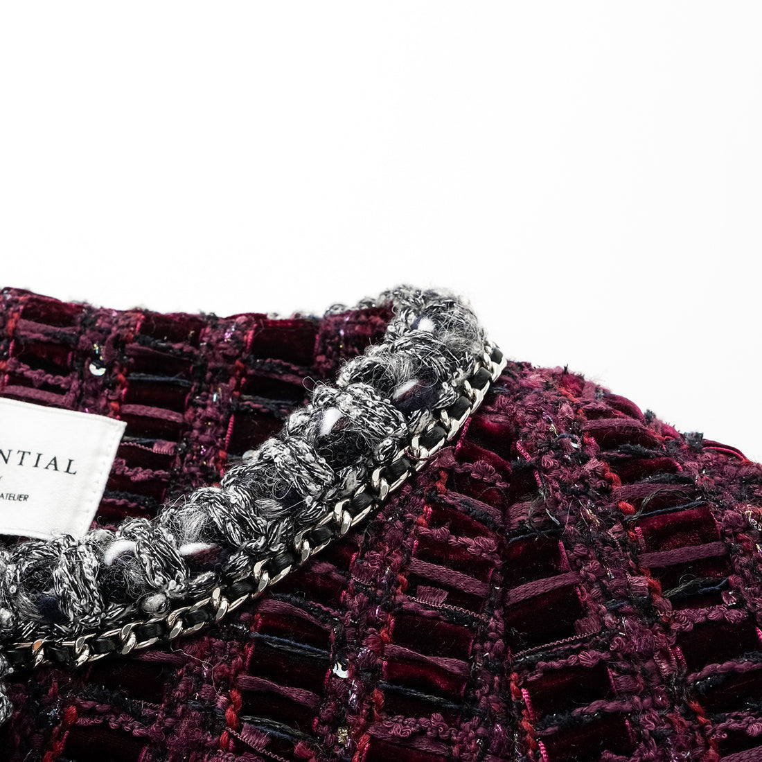 "Brunch at Ritz." Mid-length Tweed Jacket - Velvet Purple