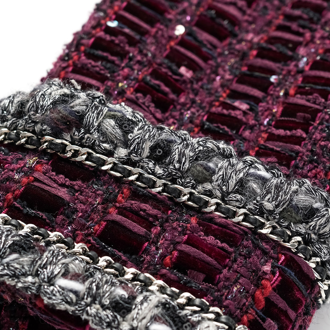 "Brunch at Ritz." Mid-length Tweed Jacket - Velvet Purple