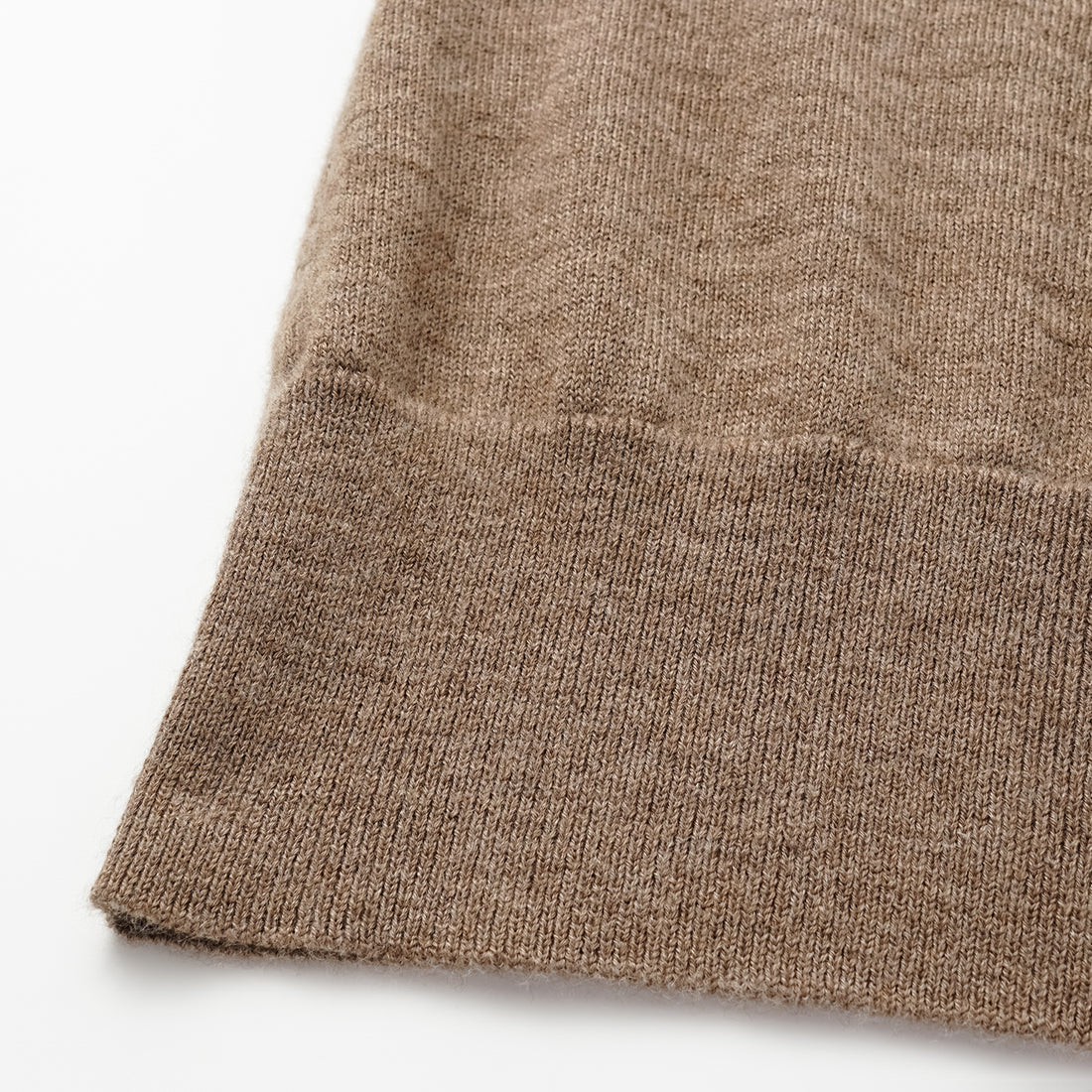 "Autumn Diary" 100% Cashmere Off-shoulder Top—Earl Gray