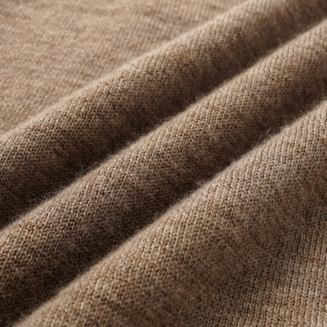 "Autumn Diary" 100% Cashmere Off-shoulder Top—Earl Gray