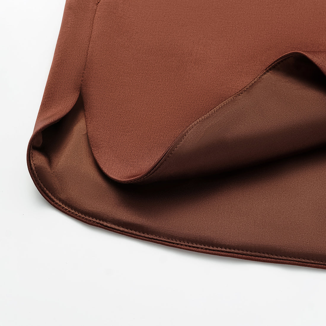 "Easy-go Chic" Heavy Acetate Lounge Shorts—Honey Brown