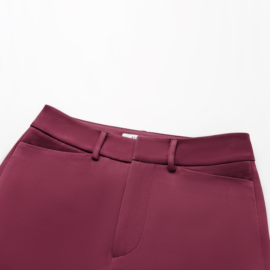 "Easy-go Chic" Heavy Acetate Cropped Pants - Velvet Purple
