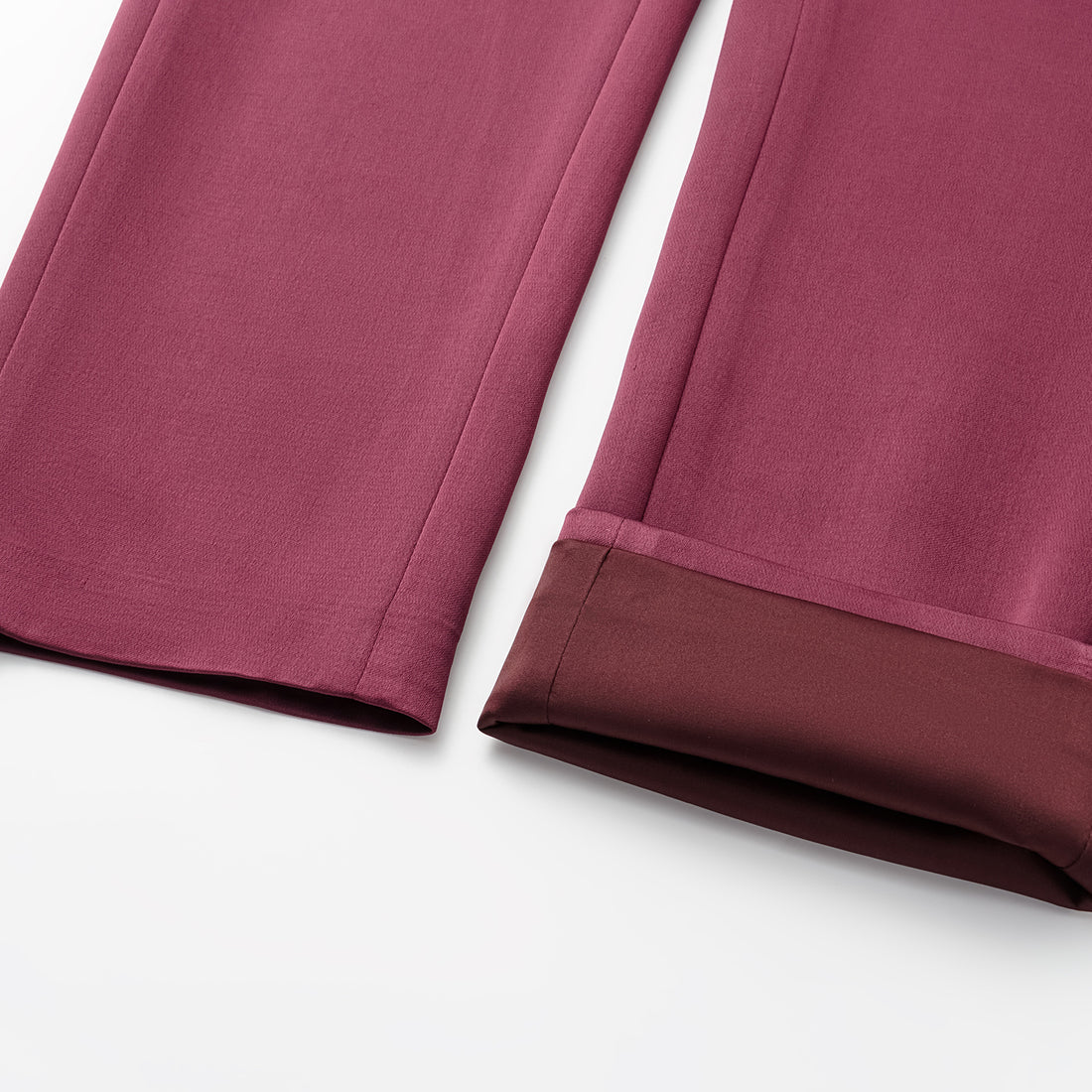 "Easy-go Chic" Heavy Acetate Cropped Pants - Velvet Purple