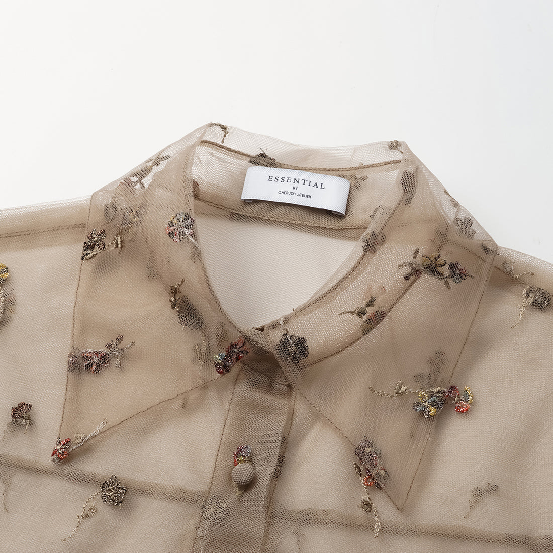 "Quiet Mastery" French top embroidered shirt
