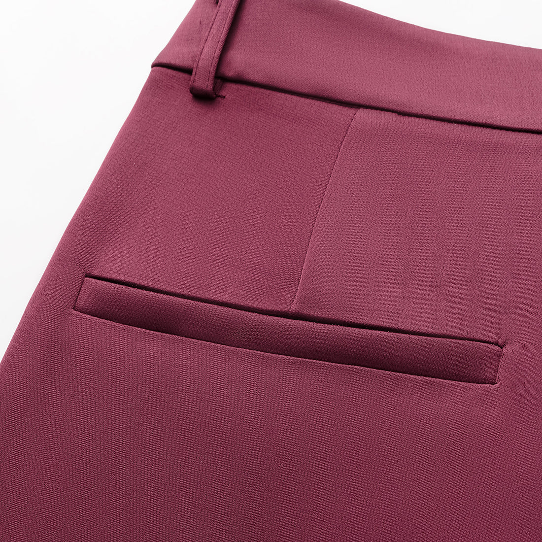 "Easy-go Chic" Heavy Acetate Cropped Pants - Velvet Purple