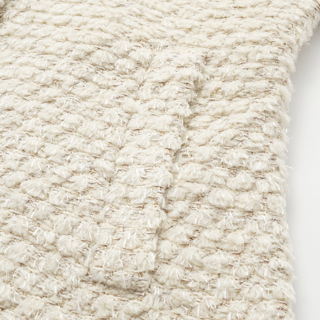 "Tokyo Hours" Tweed Cape Coat with Large Lapel - Cloud White