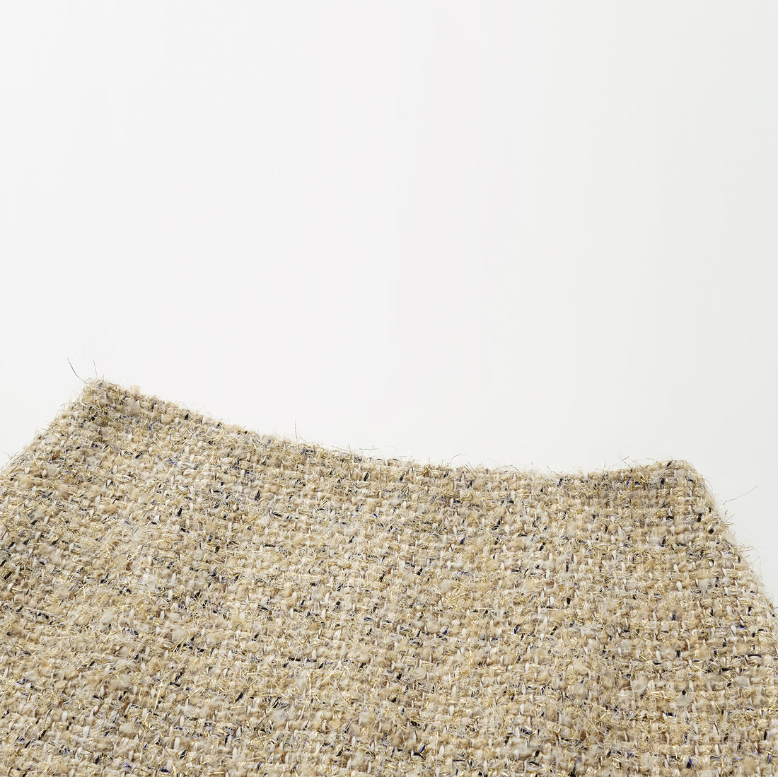 "Winter Versailles" Tweed Skirt - Purple/Gold
