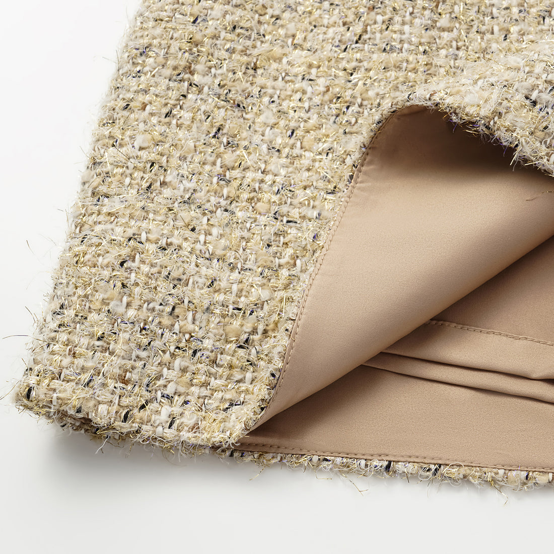 "Winter Versailles" Tweed Skirt - Purple/Gold