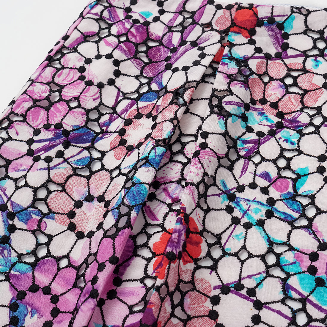 "Brunch in Provence" Italian ink lace shorts - Lavender Reverie