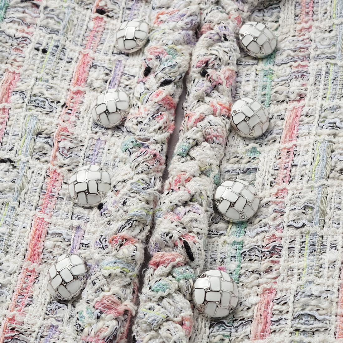 "Arcade of CherJoy Atelier." French summer light tweed high-end custom three-dimensional tailoring jacket
